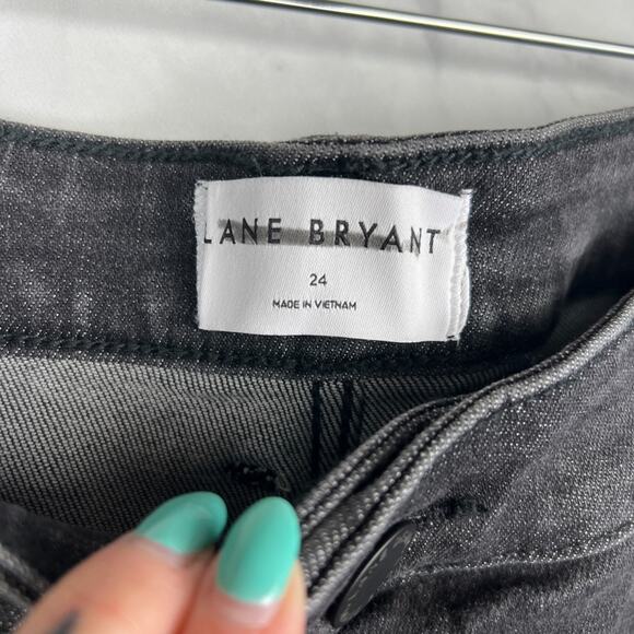 NWT Lane Bryant Signature Fit Slim Straight Jean Gold Foil Side Stripe Plus 24 - Picture 7 of 10